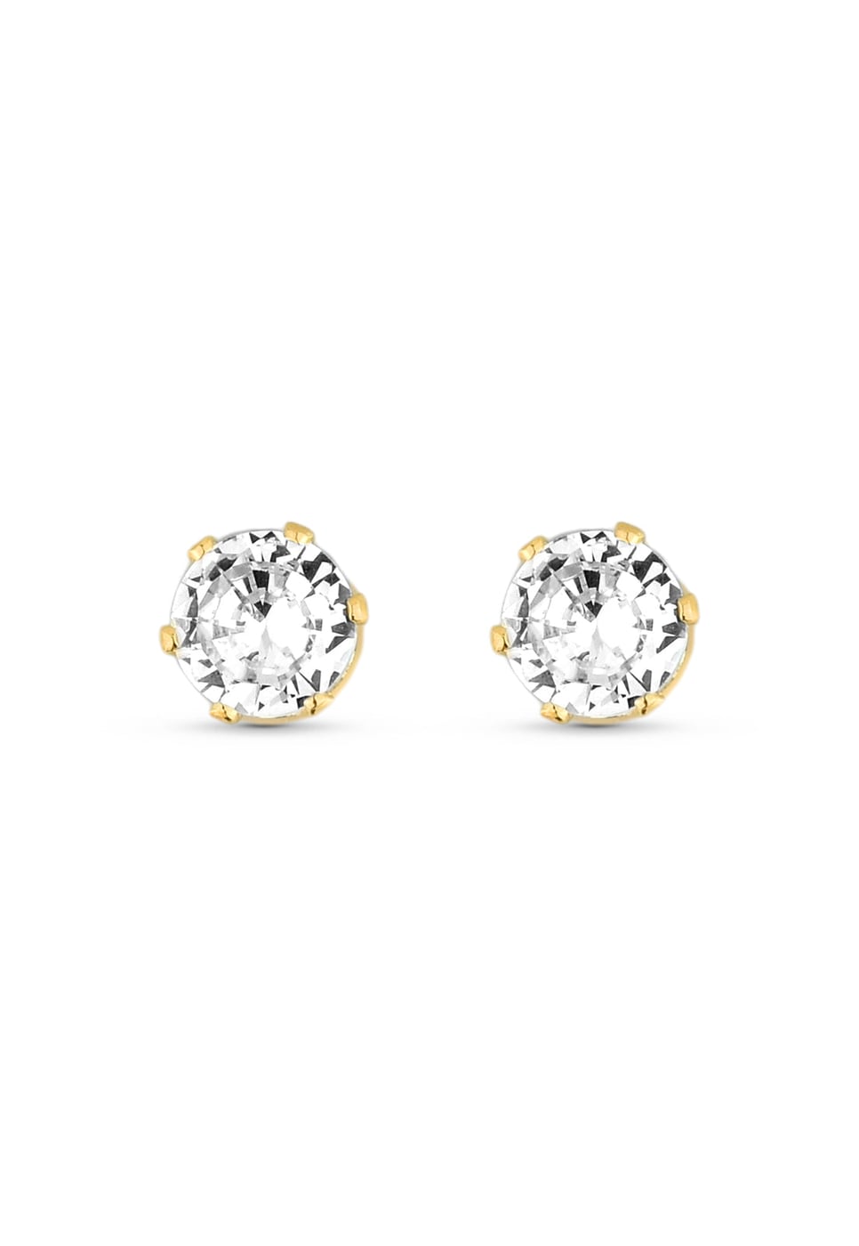 Brinco Semijoia Ponto de Luz de Zircônia Cristal 18k